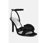 Chaumet Womens Rose Bow Embellished Sandals