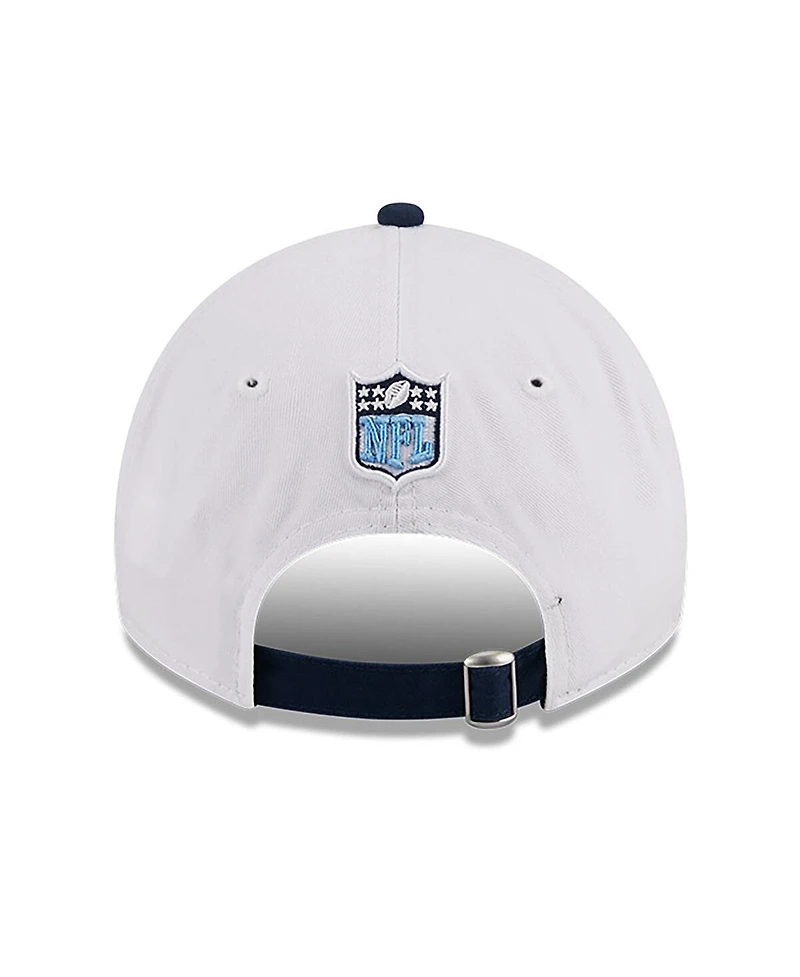 New Era Youth White/Navy Tennessee Titans 2023 Sideline 9Twenty Adjustable Hat