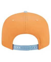 New Era Men's Orange/Light Blue Golden State Warriors 2-Tone Color Pack 9Fifty Snapback Hat