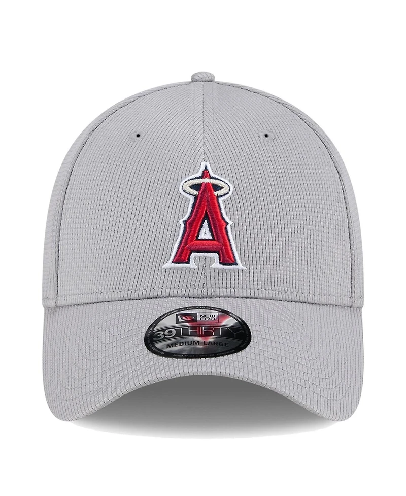 New Era Men's Gray Los Angeles Angels Active Pivot 39Thirty Flex Hat