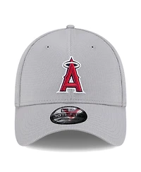 New Era Men's Gray Los Angeles Angels Active Pivot 39Thirty Flex Hat