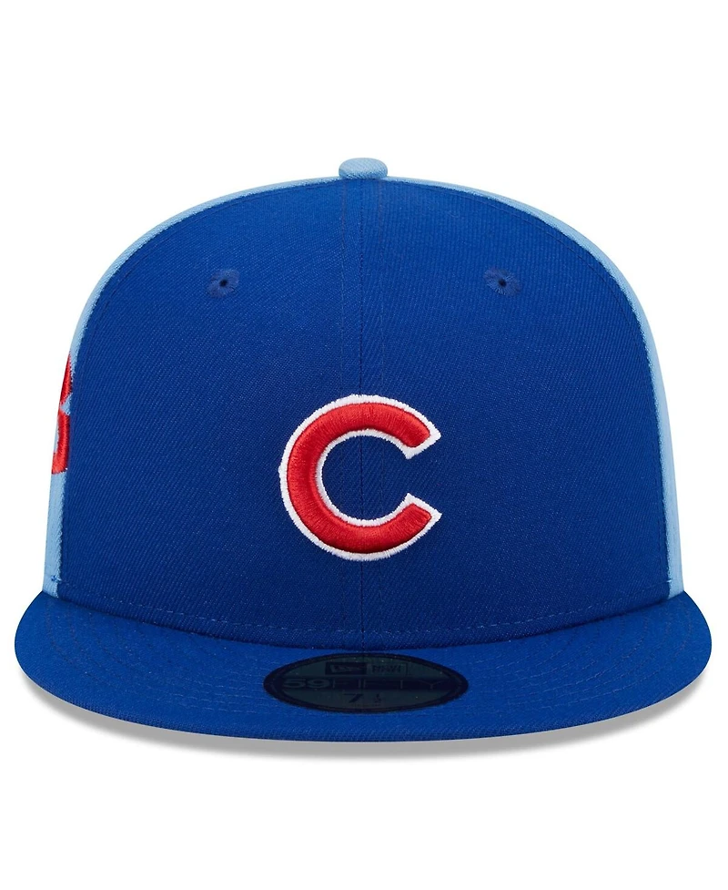 New Era Men's Royal/Light Blue Chicago Cubs Gameday Sideswipe 59Fifty Fitted Hat
