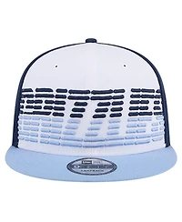 New Era Men's White/Light Blue Memphis Grizzlies Throwback Gradient Tech Font 9fifty Snapback Hat