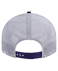 New Era Men's Purple Lsu Tigers Throwback Circle Patch 9fifty Trucker Snapback Hat