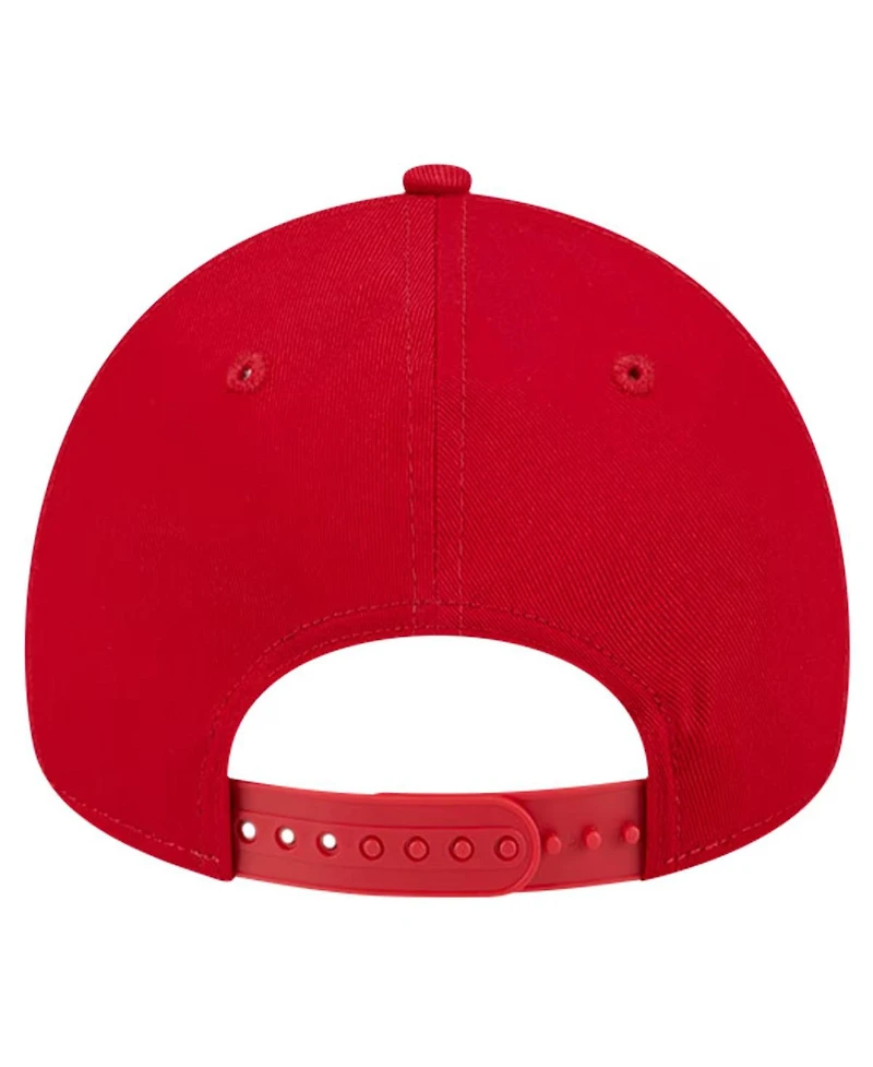 New Era Men's Red Cincinnati Reds Team Color A-Frame 9forty Adjustable Hat