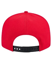 New Era Men's White/Black Chicago Bulls Throwback Gradient Tech Font 9fifty Snapback Hat
