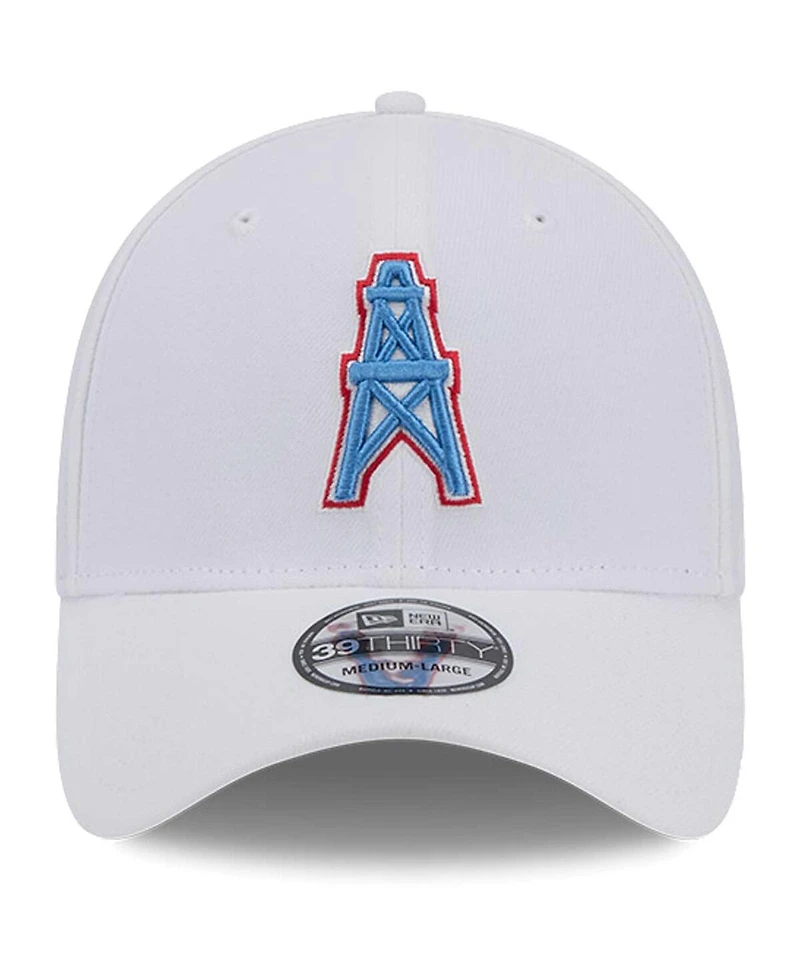 New Era Men's White Tennessee Titans Main 39Thirty Flex Hat