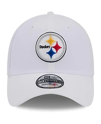 New Era Men's White Pittsburgh Steelers Main 39Thirty Flex Hat