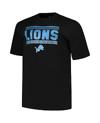 Fanatics Branded Men's Black Detroit Lions Big Tall Pop T-Shirt