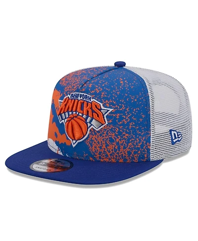 New Era Men's Blue New York Knicks Court Sport Speckle 9Fifty Snapback Hat