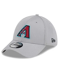 New Era Men's Gray Arizona Diamondbacks Active Pivot 39Thirty Flex Hat