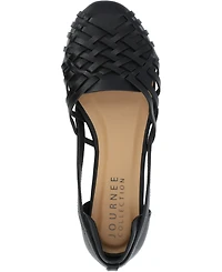 Journee Collection Women's Ekko Woven Round Toe Flats