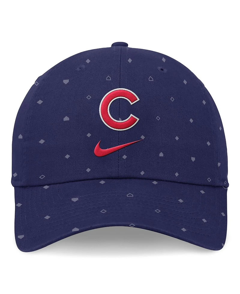 Nike Men's Royal Chicago Cubs Primetime Print Club Adjustable Hat