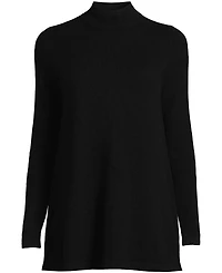 Lands' End Women's Cashmere Mock Neck Swing Tunic Sweater