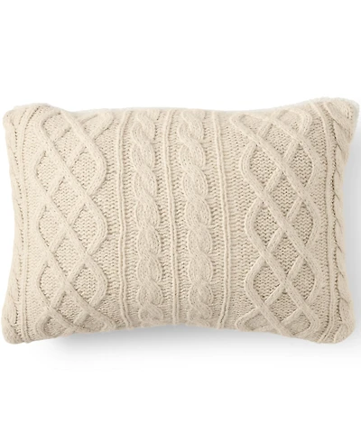 Lands' End Cable Knit Decorative Throw Pillow