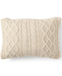 Lands' End Cable Knit Decorative Throw Pillow