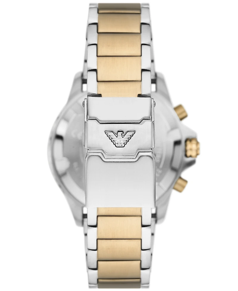 Emporio Armani Men's World Explorer Chronograph Two-Tone Stainless Steel Bracelet Watch 43mm