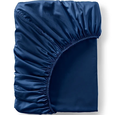 Lands' End 400 Thread Count Premium Supima Cotton No Iron Sateen Fitted Bed Sheet