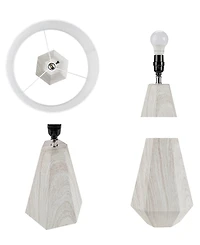 Ink+Ivy 23" Resin Table Lamp with Faux Wood Texture