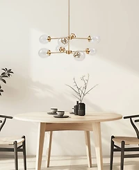 Ink+Ivy 8-Light Metal Chandelier with Globe Bulbs