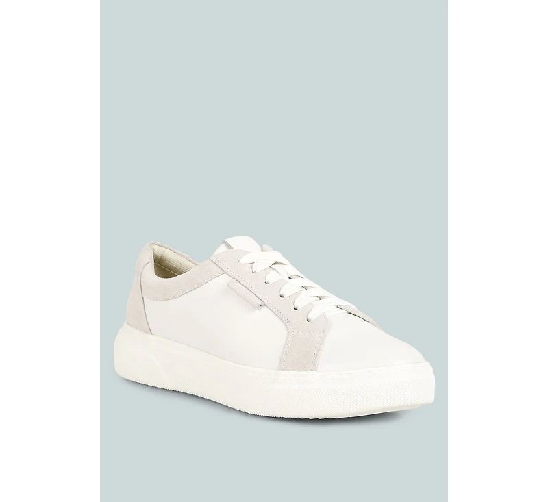 Endler Womens Color Block Leather Sneakers