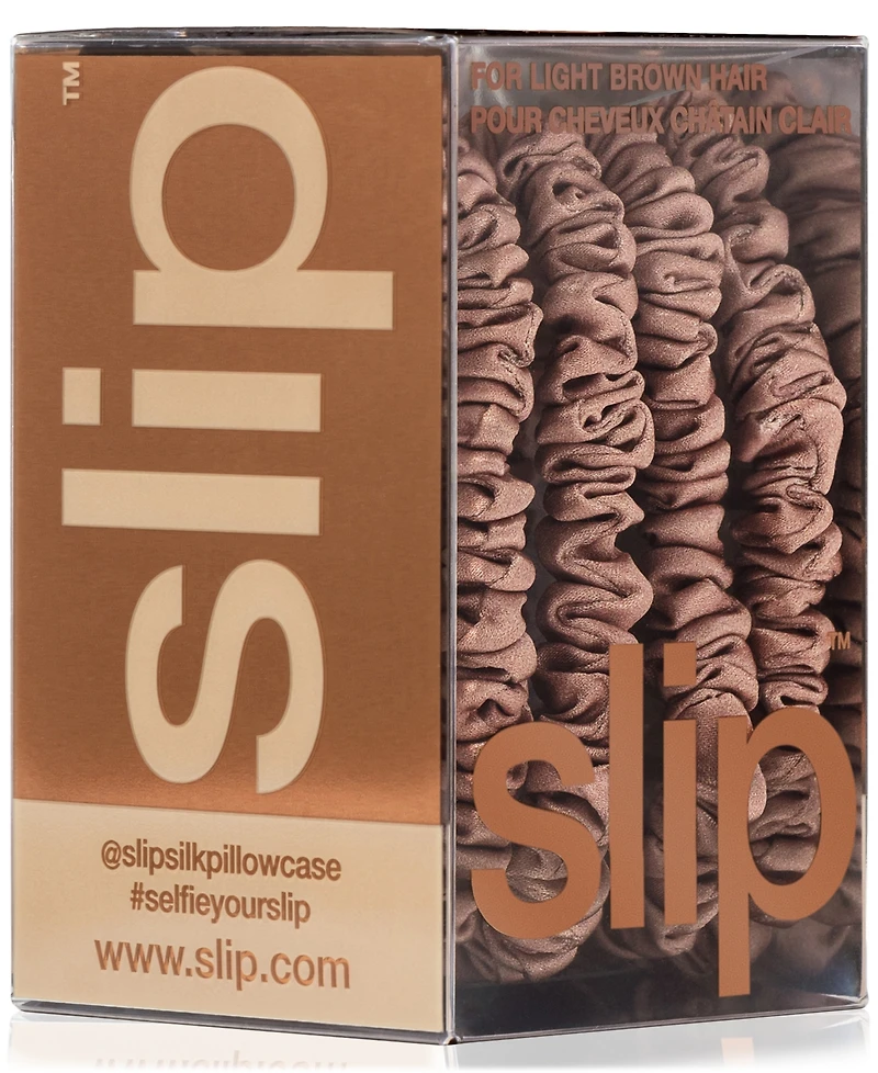 Slip 4-Pc. Pure Silk Back-to-Basics Skinny Scrunchies Set