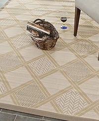 Safavieh Courtyard CY7570 Beige and Dark Beige 5'3" x 7'7" Outdoor Area Rug