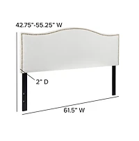 Arched Queen Headboard With Accent Nail Trim