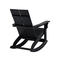 Set Of 2 Wellington Uv Treated All-Weather Polyresin Adirondack Rocking Chair For Patio, Sunroom, Deck And More