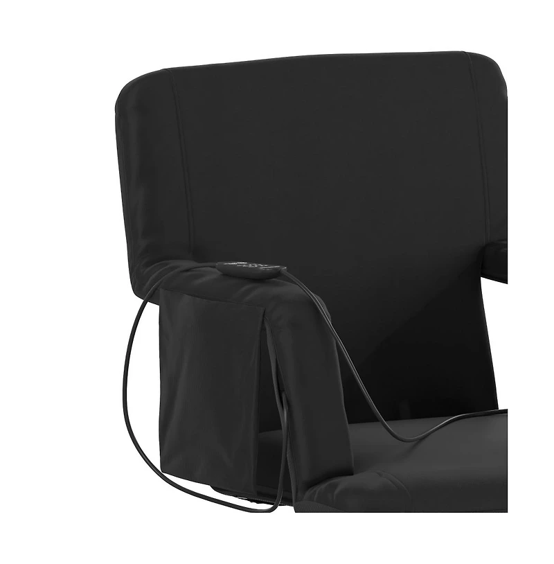Mikki Portable Heated Reclining Stadium Chair With Armrests