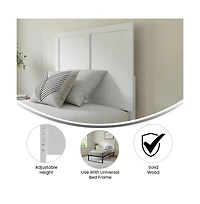 Merrick Lane Grady Twin Raised Panel Wooden Adjustable Headboard Only