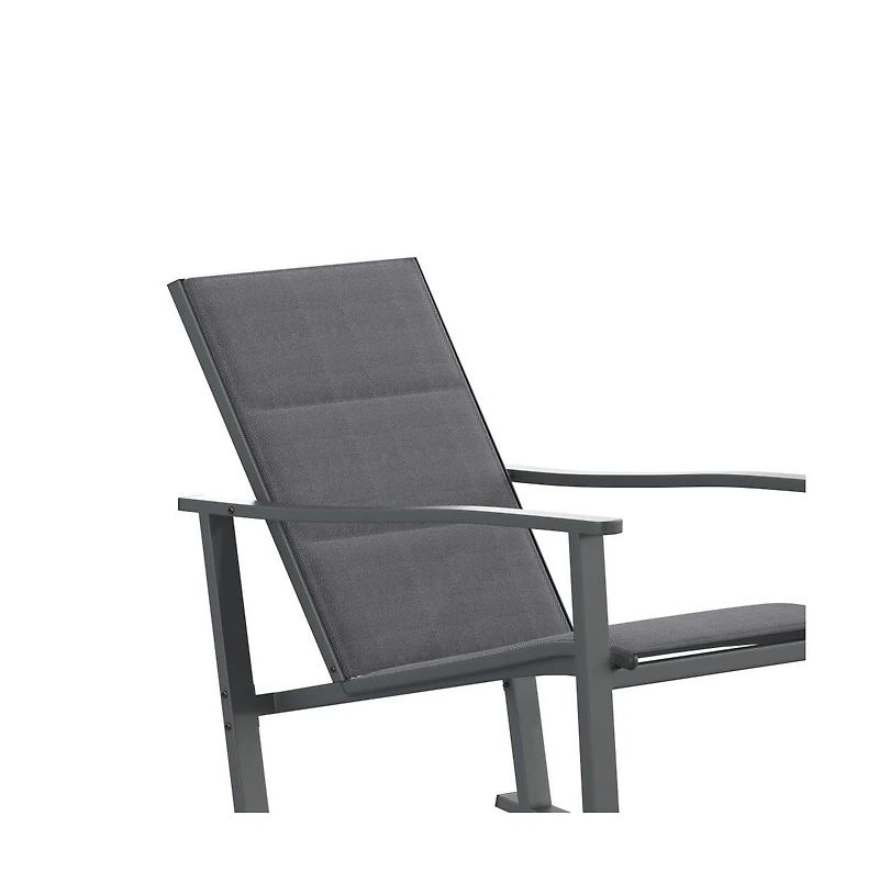 Brevyn Set Of 2 Flex Comfort Outdoor Rocking Chairs With Steel Frames