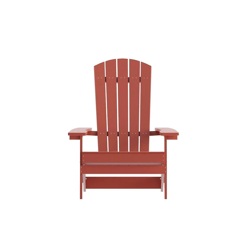 Set Of Riviera Poly Resin Folding Adirondack Lounge Chair