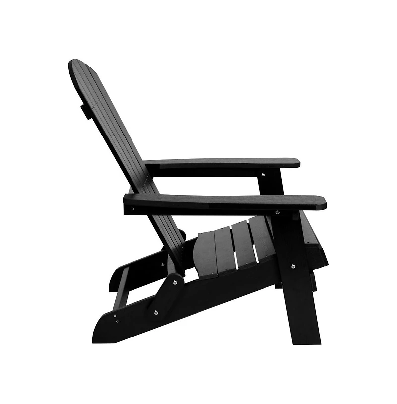 Set Of Riviera Poly Resin Folding Adirondack Lounge Chair