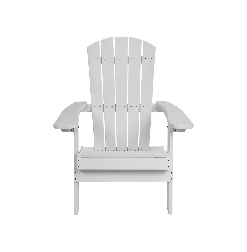 Set Of Riviera Poly Resin Folding Adirondack Lounge Chair