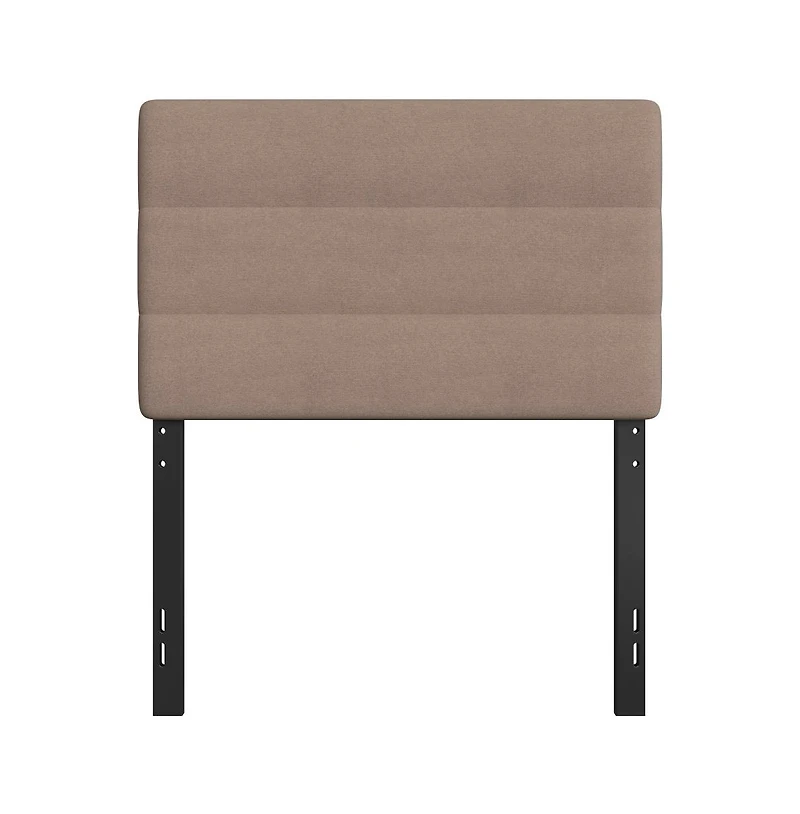 Merrick Lane Coppola Twin Headboard With Tufted Upholstery And Powder Coated Metal Frame