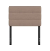 Merrick Lane Coppola Twin Headboard With Tufted Upholstery And Powder Coated Metal Frame