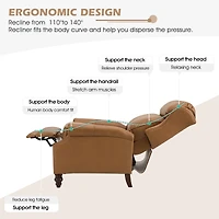 Pierce Genuine Leather Recliner with Nailhead Trims