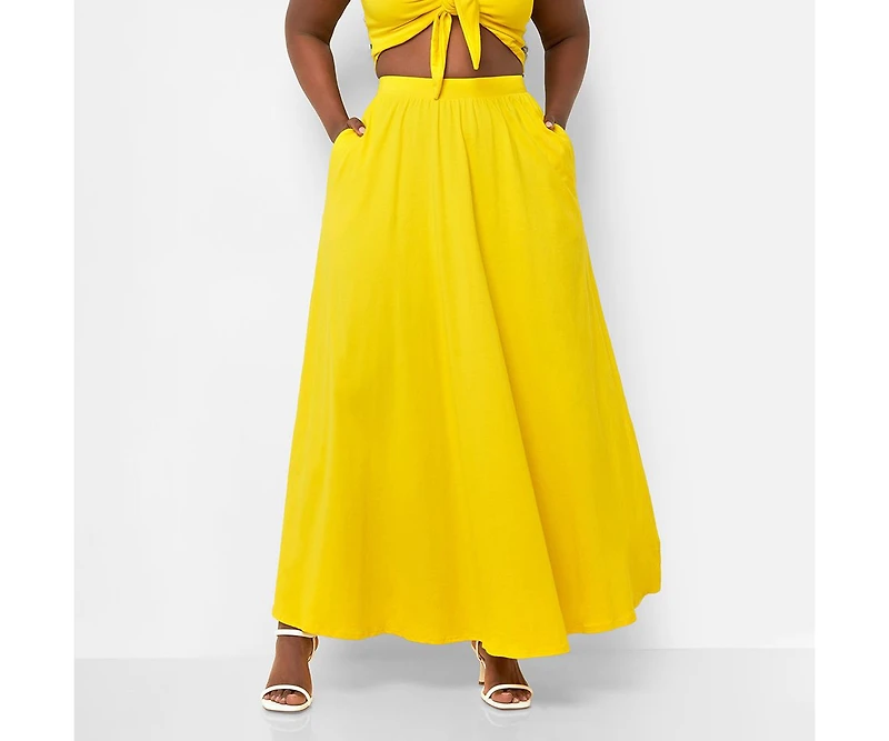 Rebdolls Plus Love Story Crop Top & Maxi Skater Skirt Set