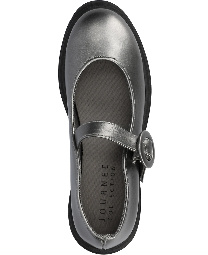 Journee Collection Women's Zarynn Mary Jane Treaded Outsole Platform Pumps