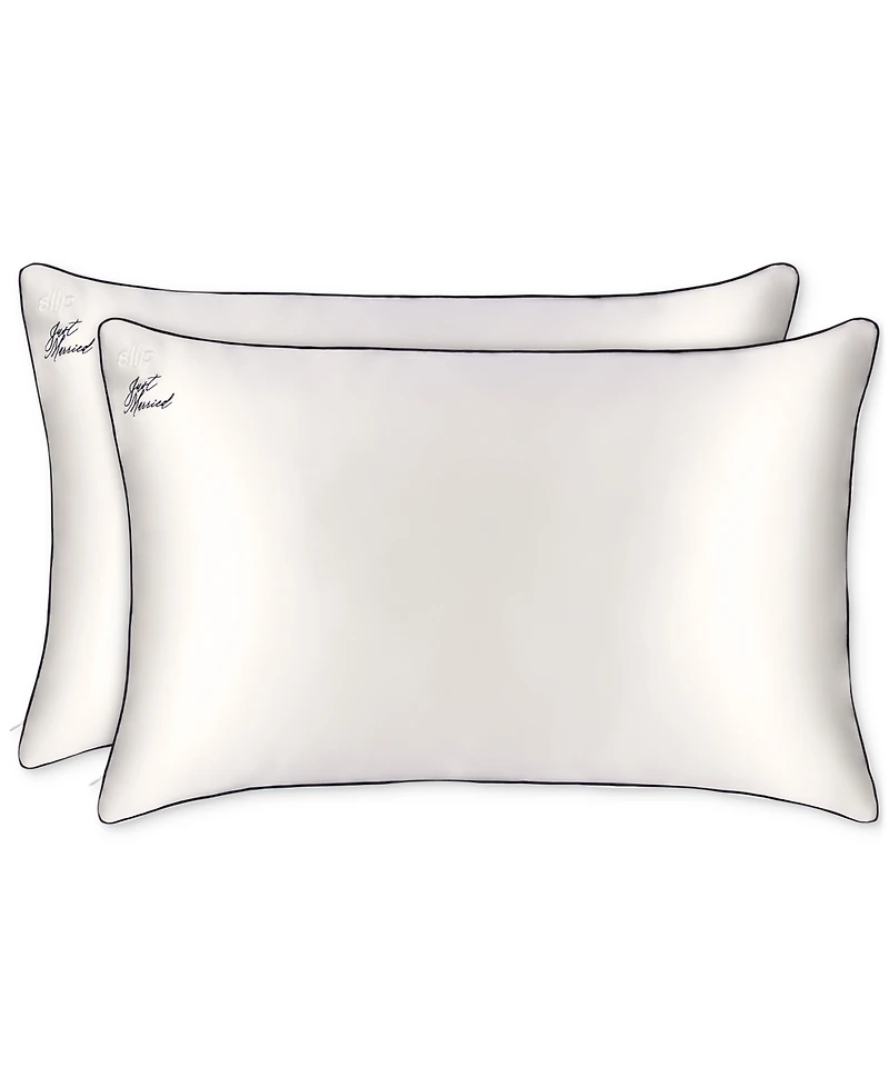 Slip 2-Pc. Pure Silk "Just Married" Queen Pillowcase Set
