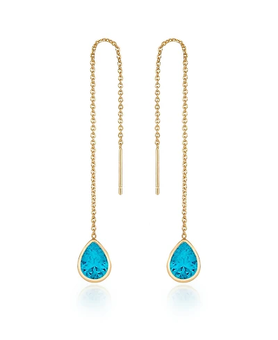 Ettika Barely 18k Crystal Dangle Earrings