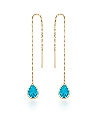 Ettika Barely 18k Crystal Dangle Earrings