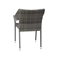 Embry All-Weather Indoor/Outdoor Stacking Patio Dining Chairs With Steel Frame And Weather Resistant Pe Rattan