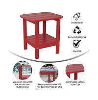 Nassau 2-Tier Adirondack Side Table, All-Weather Hdpe Indoor/Outdoor Accent Table