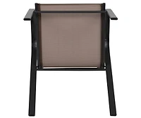 Set Of 4 Manado Series Metal Stacking Patio Chairs With Flex Comfort Material