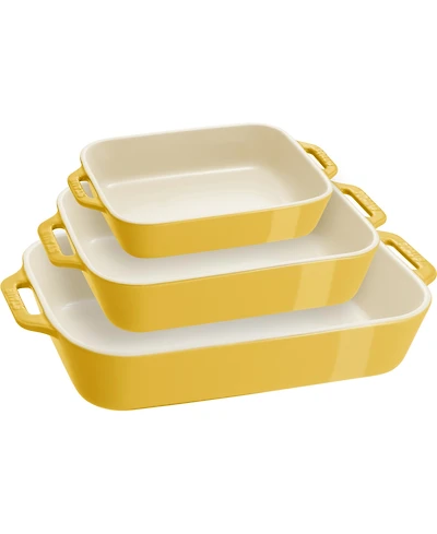 Staub Ceramic 3-Piece Rectangular Baking Dish Set
