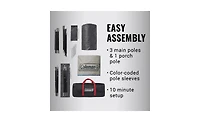 Coleman 4-Person Cabin Camping Tent with Screen Room, Evergreen