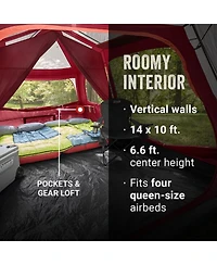 Coleman Skylodge 10-Person Instant Camping Tent, Blackberry