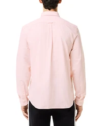 Lacoste Men's Woven Long Sleeve Button-Down Oxford Shirt
